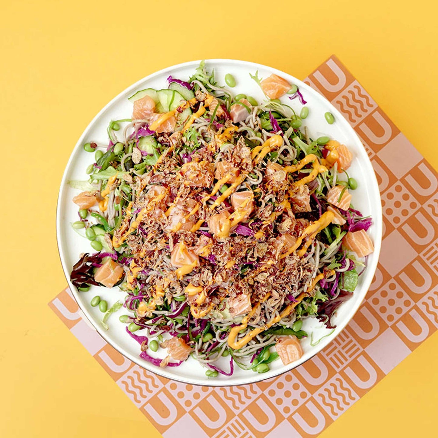 Seared Salmon Soba Noodle Platter